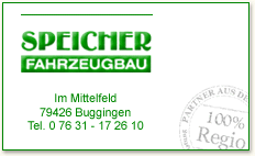 Fahrzeugbau von  Speicher Fahrzeugbau